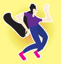 Abstract Shaped Girl Dancing Wearing