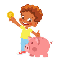 Boy Holding Piggy Bank And Money-1