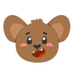 Cute Animal Mouse Icon Flat For Your Design Flat