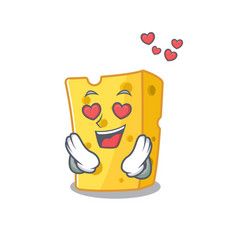 Falling In Love Cute Emmental Cheese Cartoon