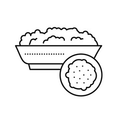 Semolina Groat Line Icon