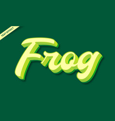 Green Skin Frog Text Effect Design