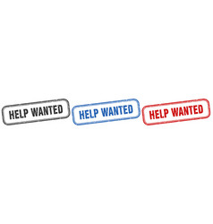 Help Wanted Square Isolated Sign Set Wanted