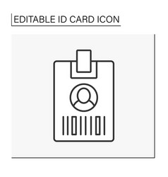 Id Card Line Icon