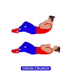 Man Doing Groin Crunch Exercise For Abs