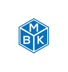 Mbk Letter Logo Design On Black Background