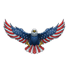 American Eagle With United States Flag Color