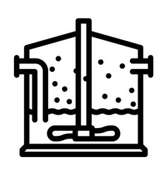 Anaerobic Digestion Biomass Energy Line Icon