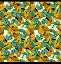 Pattern With Banana Leaves Tropical Exotic