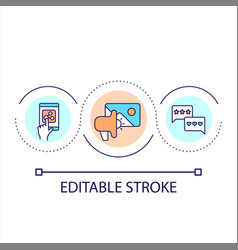 Interaction With Content Loop Concept Icon