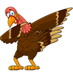 Turkey Bird Cartoon Character Dabbing