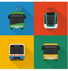 Urban Public Transport Set Modern Concept Design