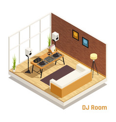 Dj Set Room Isometric