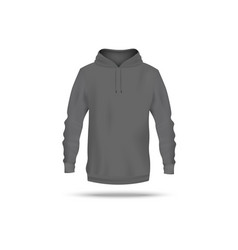 Men Gray Blank Hoodie Sweatshirt 3d Realistic