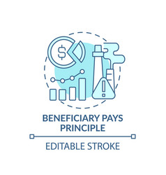 Beneficiary Pays Principle Concept Icon