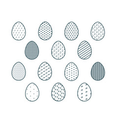 Easter Egg Icon Set Hand Drawn In Doodle Style