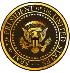 Golden Seal Of The President United States