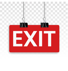 Red Exit Sign Flat Colors Icon For App Or Website