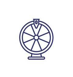 Roulette Fortune Wheel Line Icon