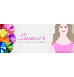 Seasonal Color Analysis Summer Banner With Color