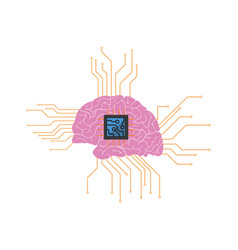 Brain With Artificial Intelligence And Digital