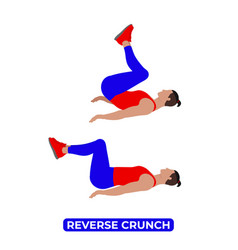 Man Doing Reverse Crunch Exercise For Abs