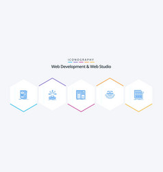 Web Development And Studio 25 Blue Icon Pack