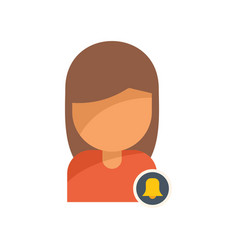 Woman Work Hour Icon Flat Office Time