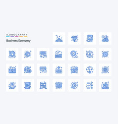 25 Economy Blue Icon Pack