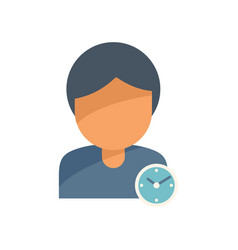 Flexible Time Icon Flat Office Work