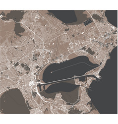 Map City Tunis Tunisia