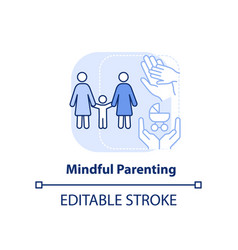 Mindful Parenting Light Blue Concept Icon