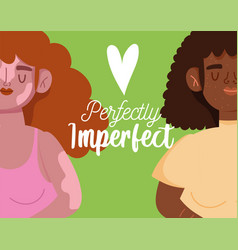 Perfectly Imperfect Cartoon Women With Vitiligo