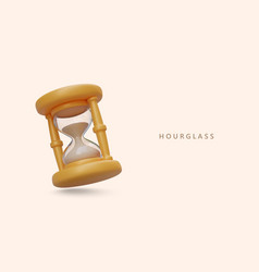 Poster With Hourglass In Realistic Style