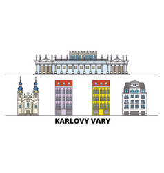 Czech Republic Karlovy Vary Flat Landmarks