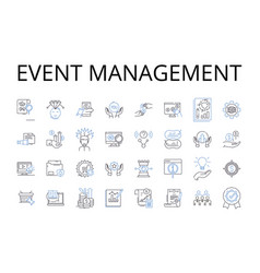 Event Management Line Icons Collection Project