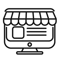 Online Store Order Icon Outline Social