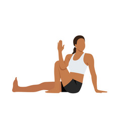 Woman Doing Sage Marichi Pose C Variation