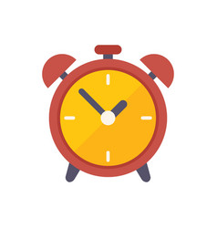 Alarm Clock Icon Flat Office Time