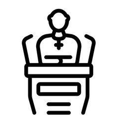 Church Catholic Speaker Icon Outline