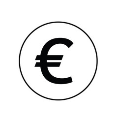 Flat Euro Icon And Symbol