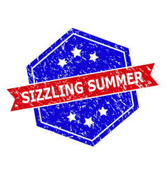 Hexagonal Bicolor Sizzling Summer Watermark