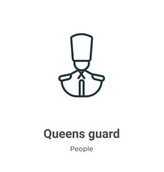 Queens Guard Outline Icon Thin Line Black