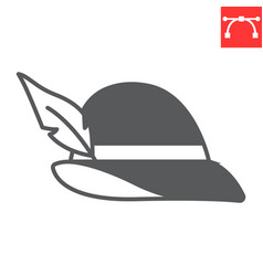 Tyrolean Hat Glyph Icon