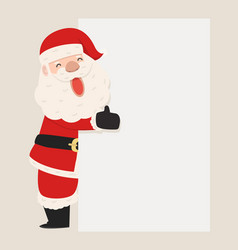 Funny Santa Claus With Blank Paper