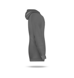 Hoodie Gray Sweatshirt Side View Realistic