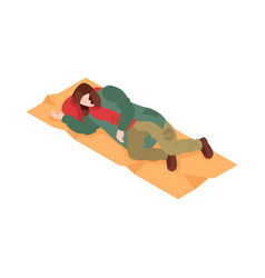 Isometric Homeless Person