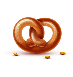 Pretzel Baking Bread Isolated