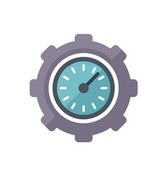 Work Clock Icon Flat Time