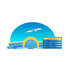 Exterior Airport Building With Landing Strips